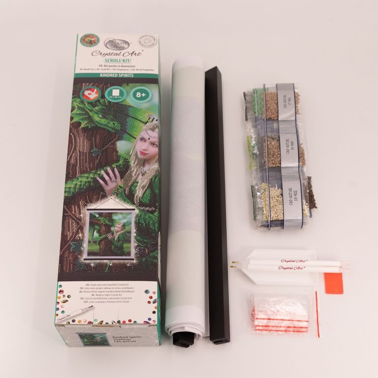 Diamond painting with hanger bars Fairy and a dragon 35x45cm