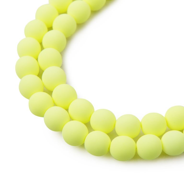 České mačkané korálky Estrela BONDELI 8 mm soft yellow
