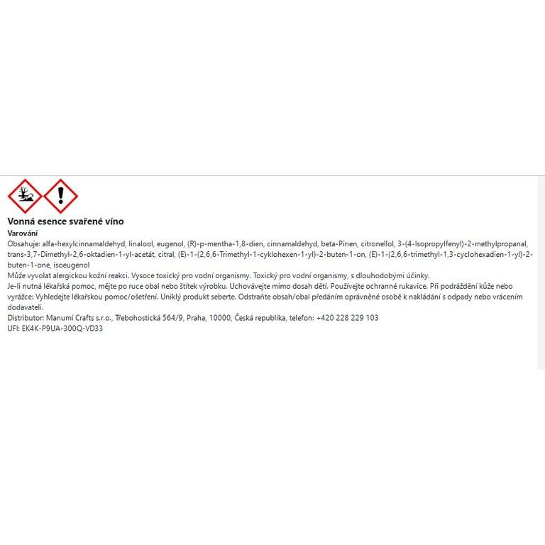 Manumi vonná esence svařené víno 10 ml