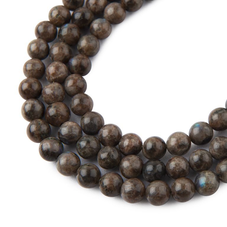 Coffee Labradorite beads 6mm