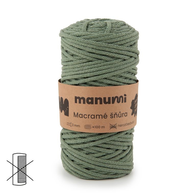 Manumi Șnur Macramé 3mm salvie