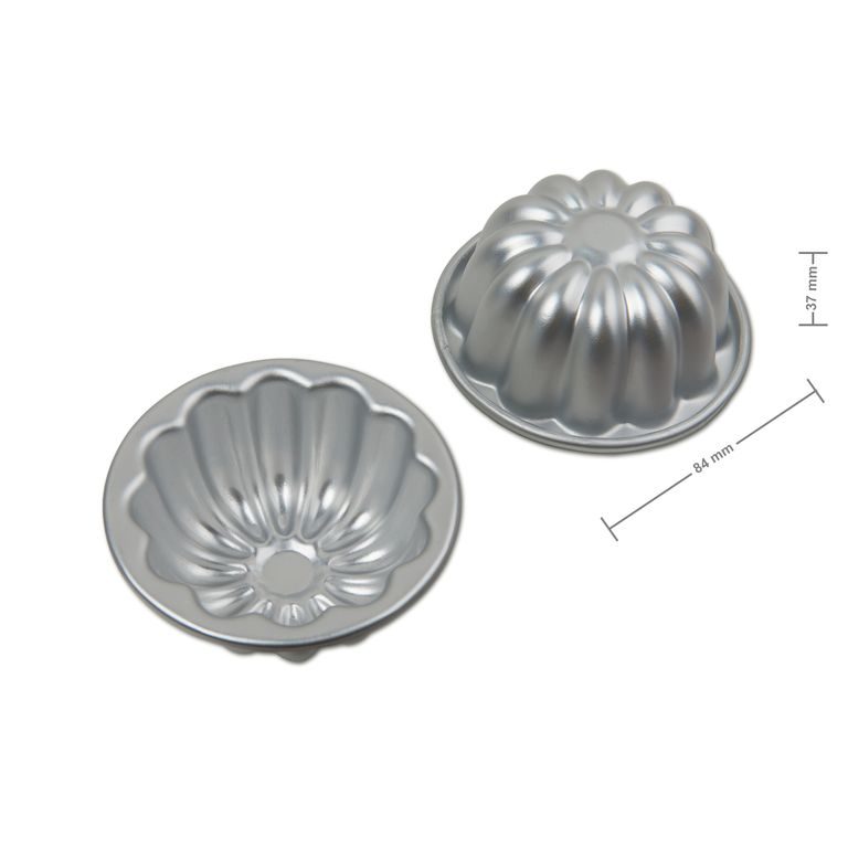 Manumi dvojdielna sada hliníkových foriem na šumivé bomby 84 x 37 mm v tvare púčika
