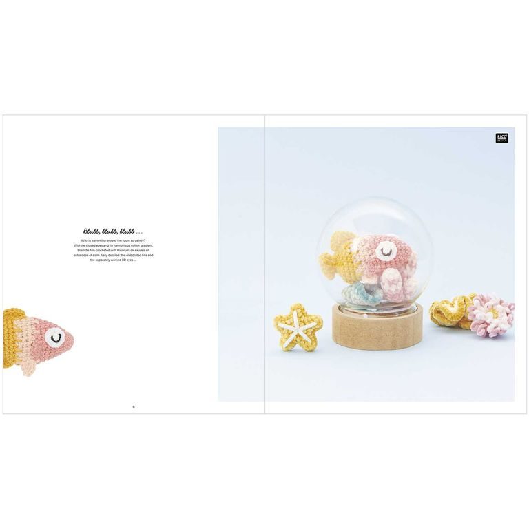 Kniha návodov na háčkovanie Ricorumi Svet pod vodou anglická verzia