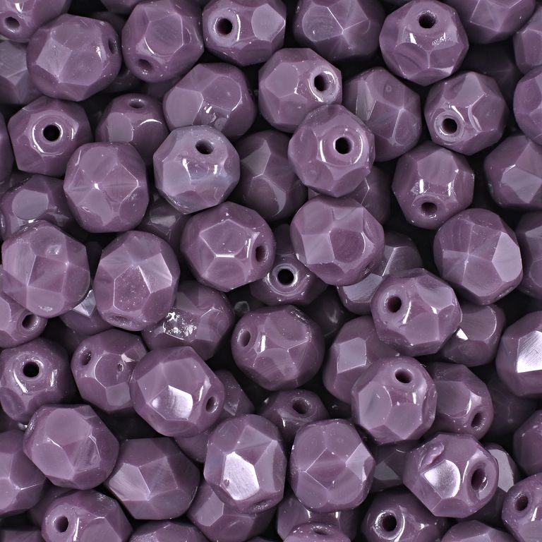 Broušené korálky 6mm Opaque Purple