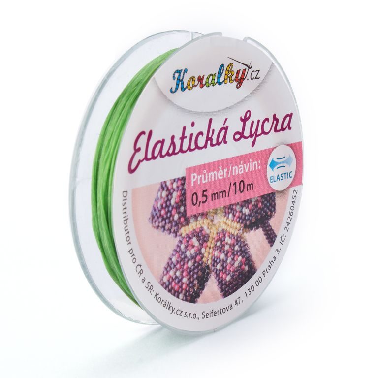 Elastická lycra 0,5mm/10m zelená