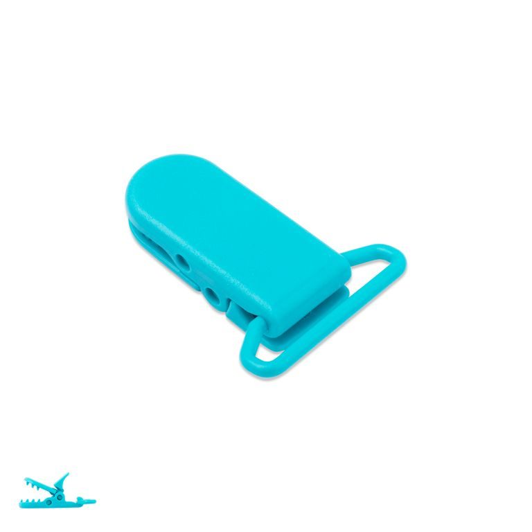 Clips de plastic pentru suzetă 37x16x9mm Azure Blue