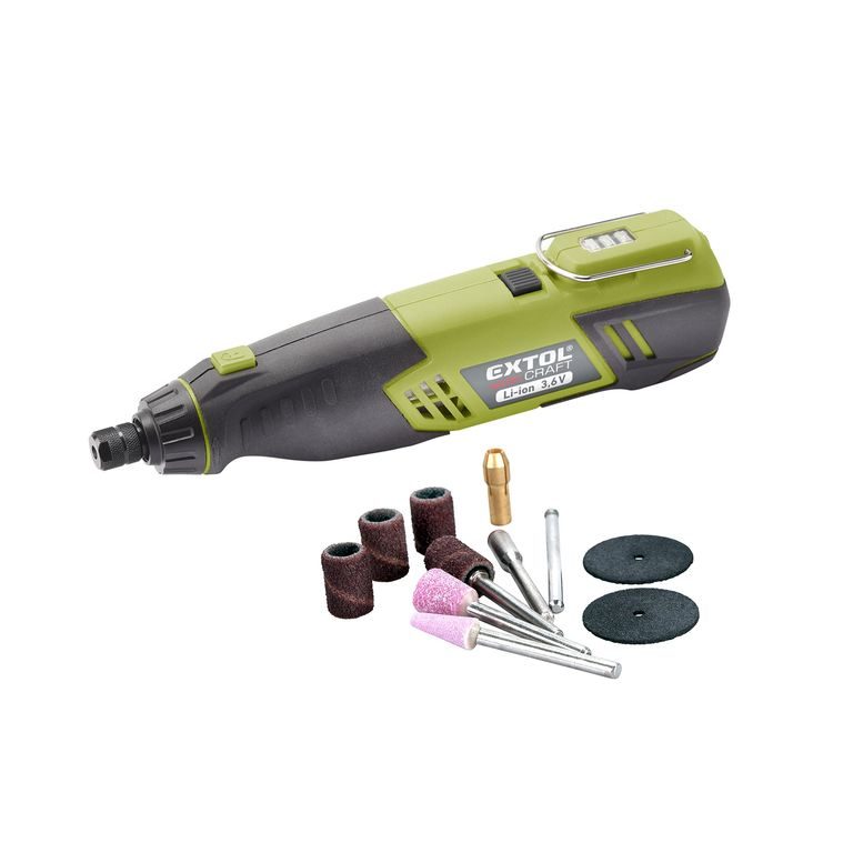 Handheld aku die grinder 3.6 Li-ion 1300mAh with USB charging