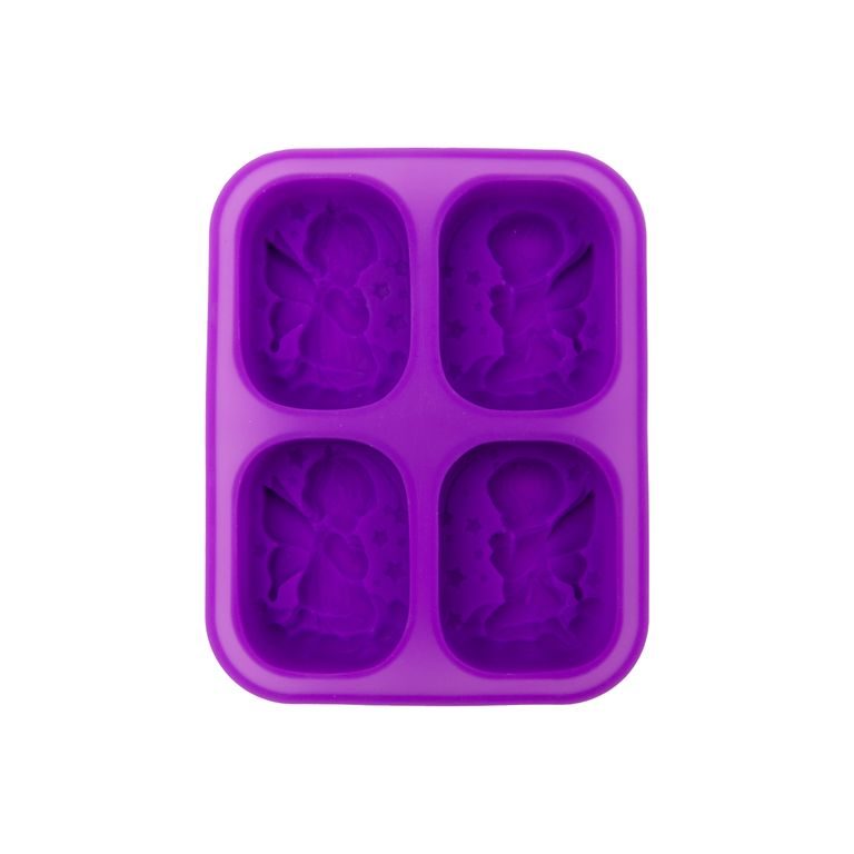 Silicone mould for casting creative clay with angels 4pcs