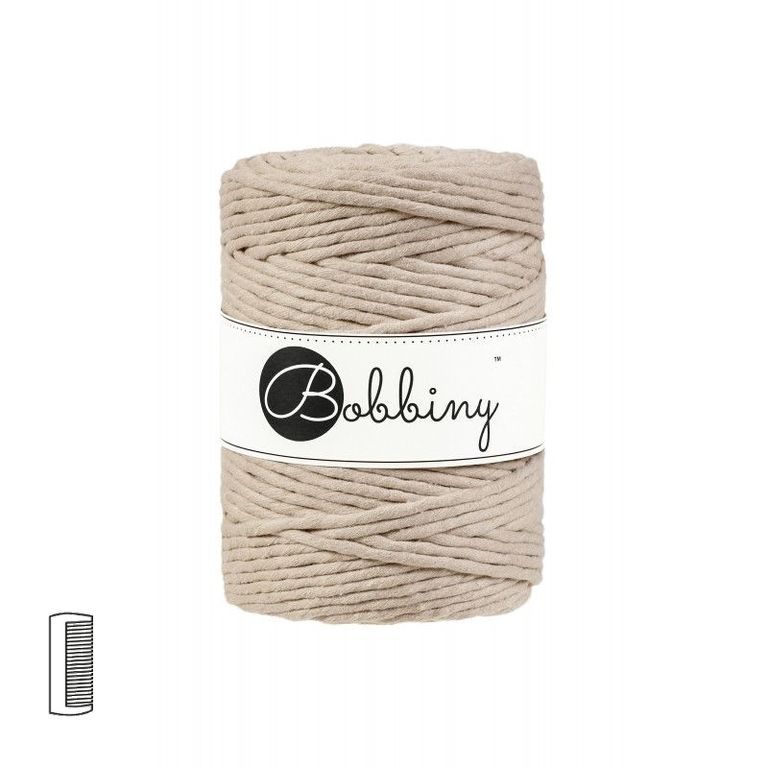 Bobbiny Fir textil Macramé XXL 5mm Beige