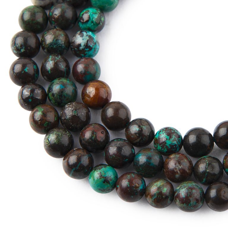 Peruvian Chrysocolla beads 8mm