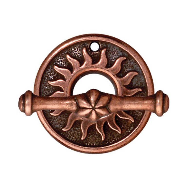 TierraCast toggle clasp Del Sol antique copper