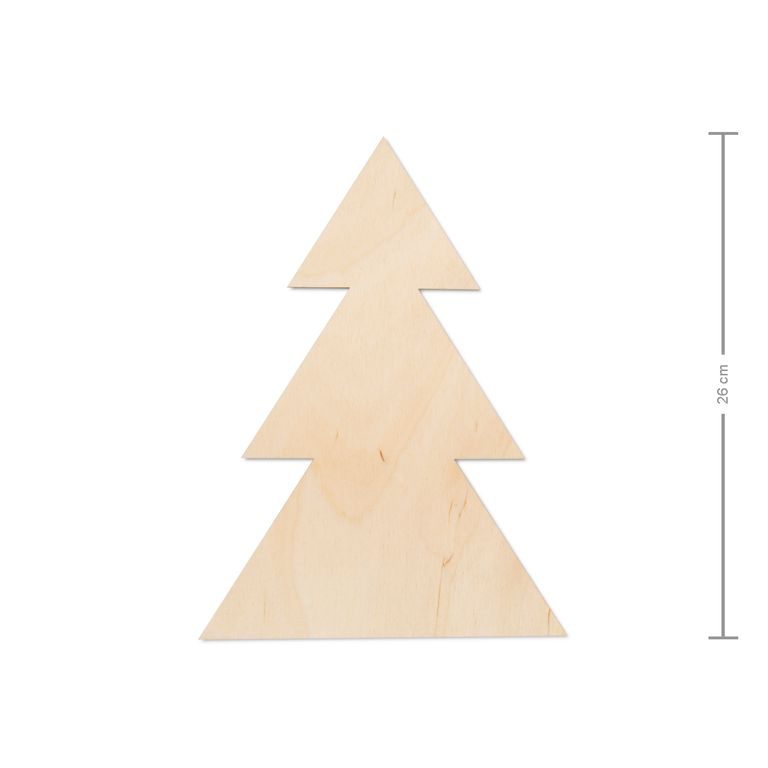 Wooden cutout tree full 26cm