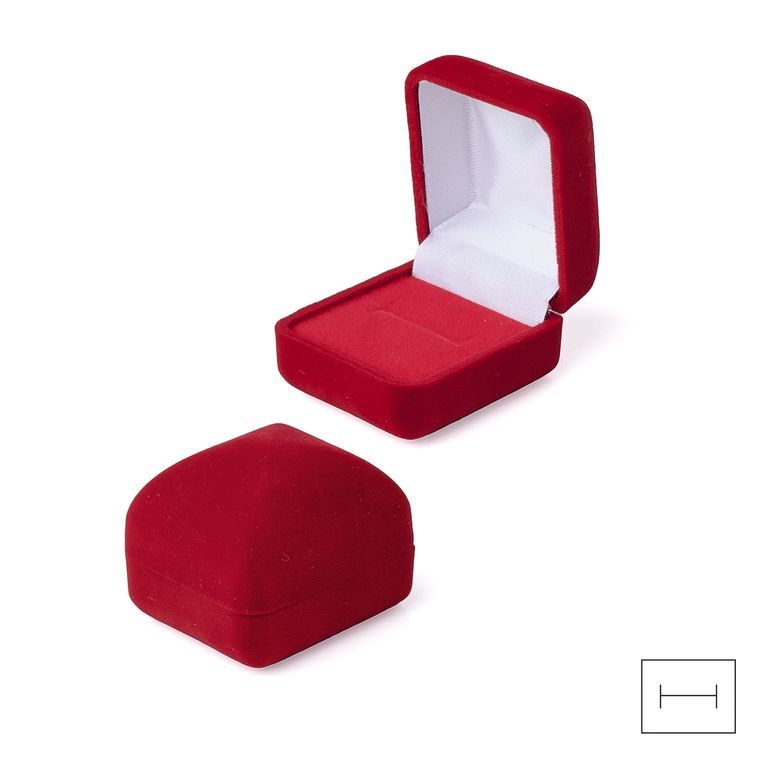 Dárková krabička na šperk červená 38x44x36mm