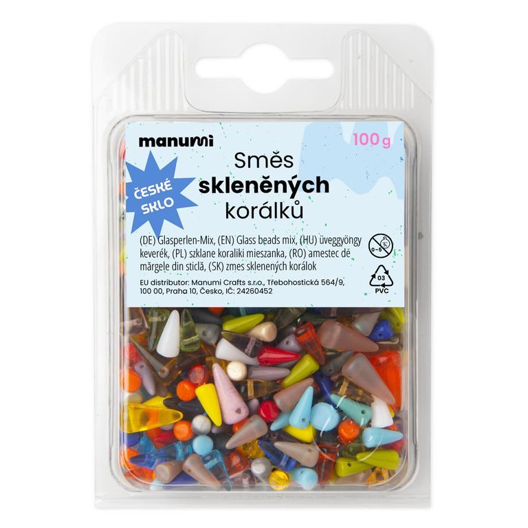 Manumi směs skleněných korálků trny