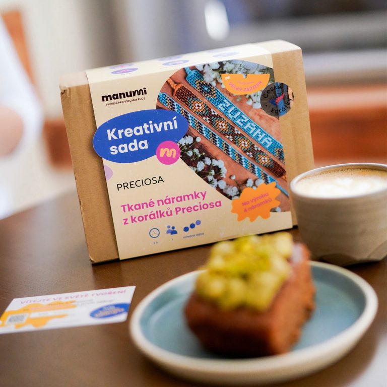 Manumi kreatívna sada na výrobu tkaných náramkov z korálikov Preciosa