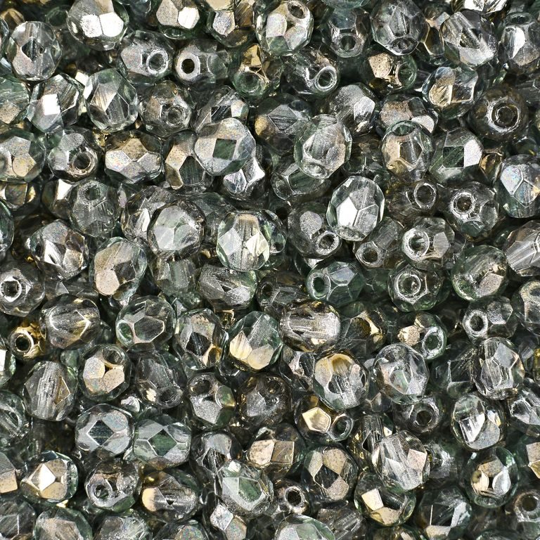 Mărgele șlefuite 4mm Luster Green Crystal