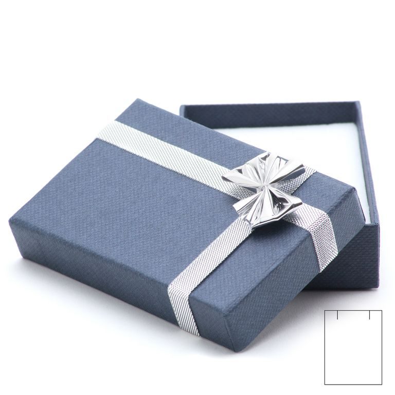 Darčeková krabička na šperk modrá 51x77x23mm