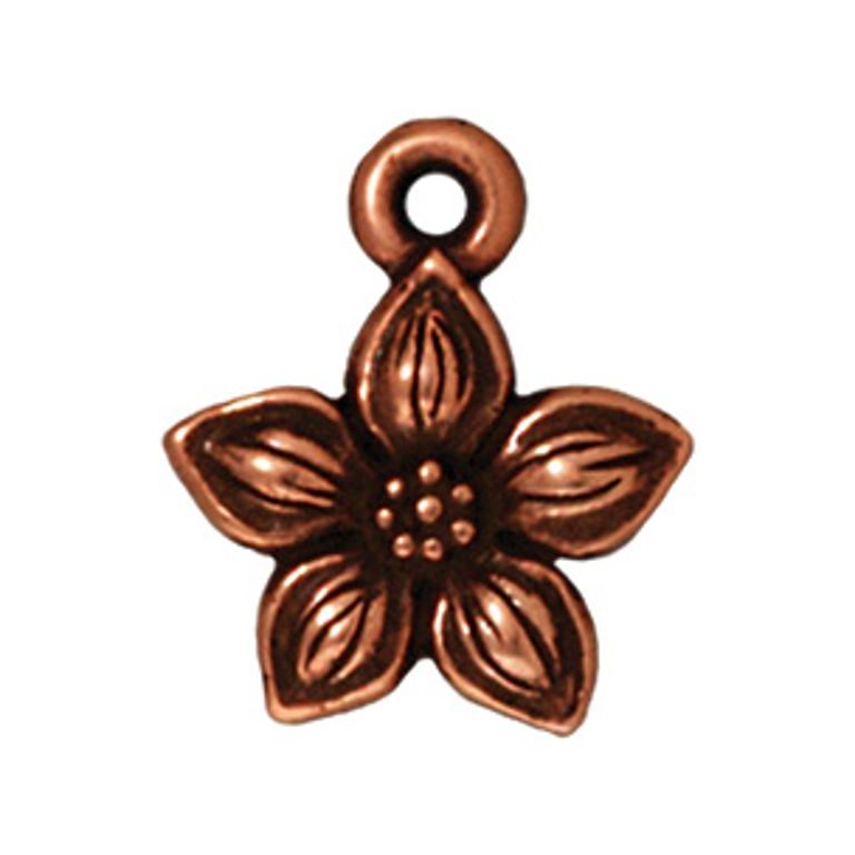 TierraCast pendant Star Jasmine antique copper