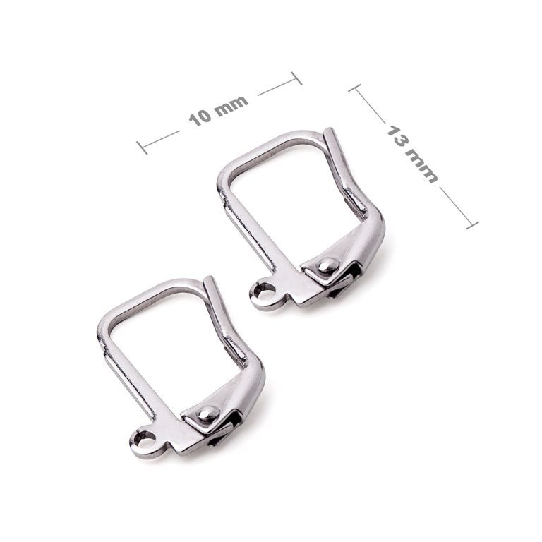 Stainless steel 316L leverback earring hooks 13x10mm