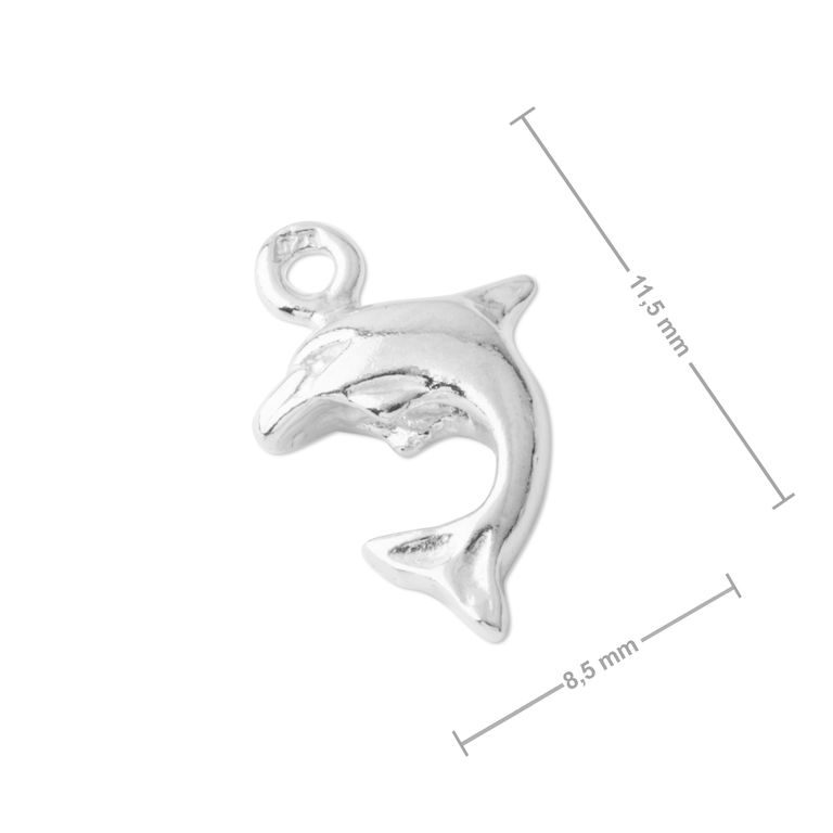 Silver pendant dolphin No.957