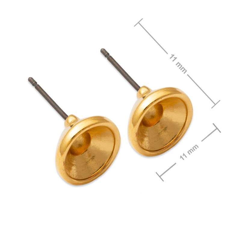 Manumi titánové náušnicové puzety z lôžkami na SWAROVSKI 1088 SS39 pozlátené