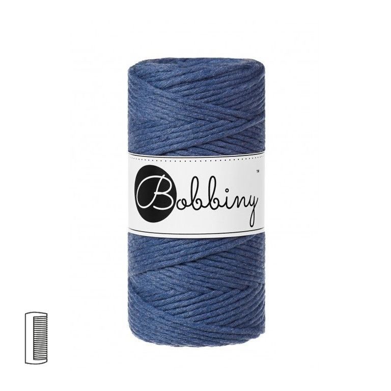 Bobbiny macramé priadza Regular 3mm Jeans