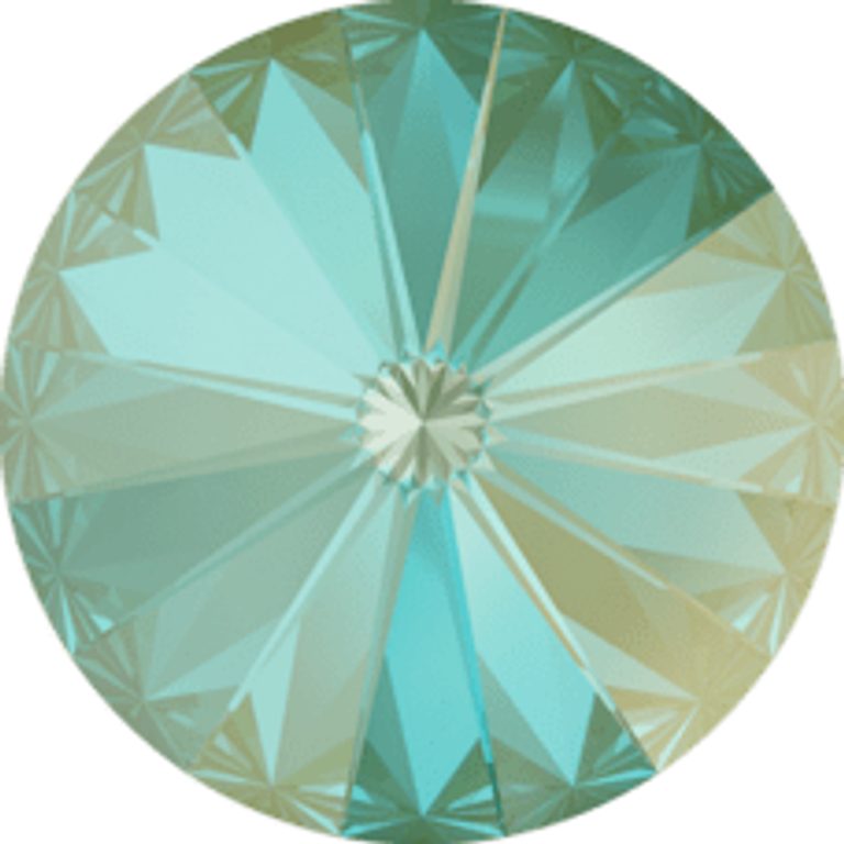 SWAROVSKI RIVOLI 1122 14 mm Crystal Royal Sage DeLite