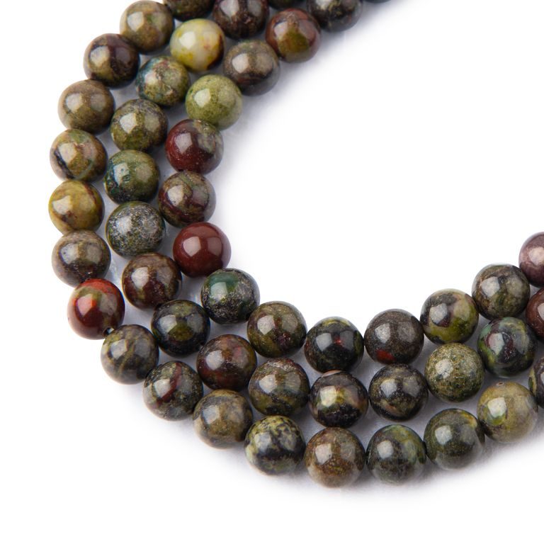 Dragon Blood Jasper beads 6mm