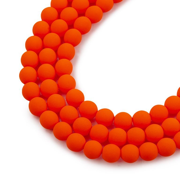 Pressed beads Estrela NEON 6mm orange