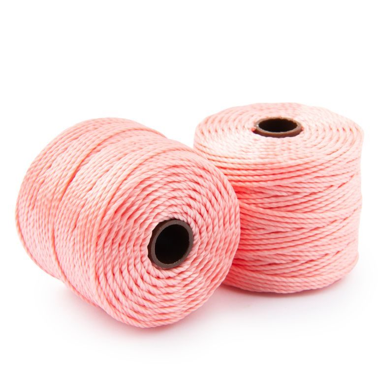 Nylon bead cord 0.9mm coral pink