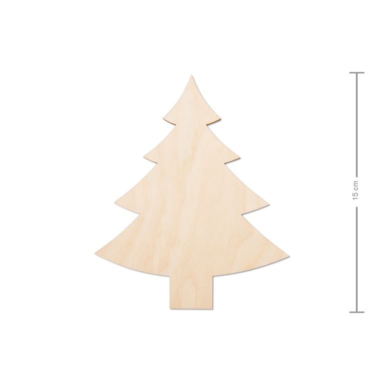 Wooden cutout tree 15cm