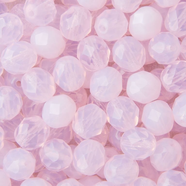 Mărgele șlefuite 8mm Milky Light Rose