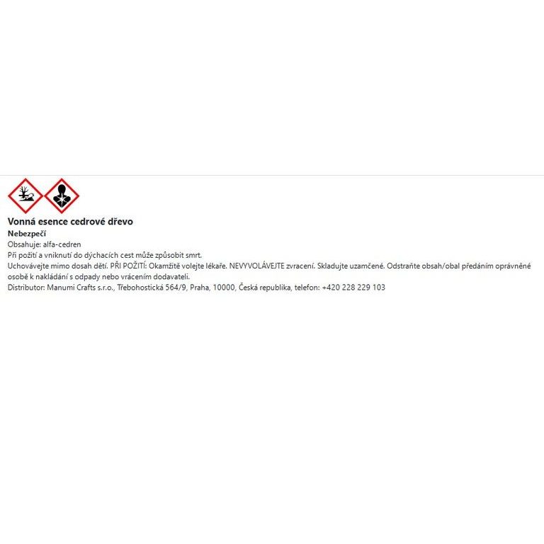 Manumi vonná esencia cédrové drevo 10 ml