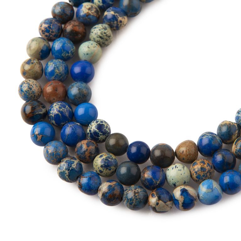 Lapis Imperial Jasper beads 6mm