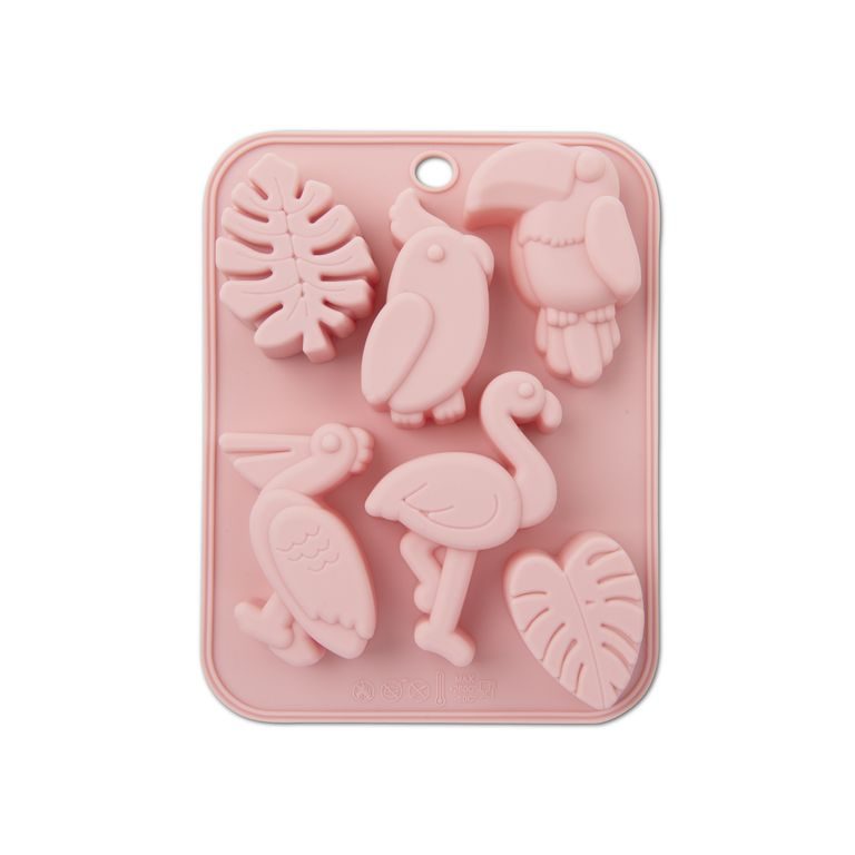 Set of 6 silicone moulds for casting creative clay jungle