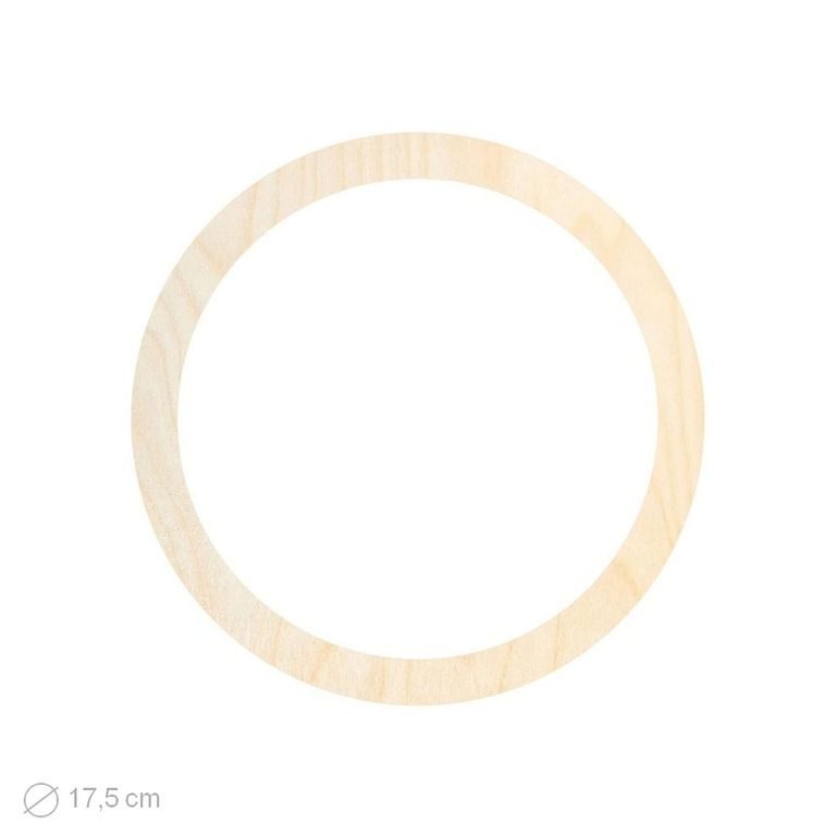 Dřevěný výřez pro Macramé kruh 17,5cm