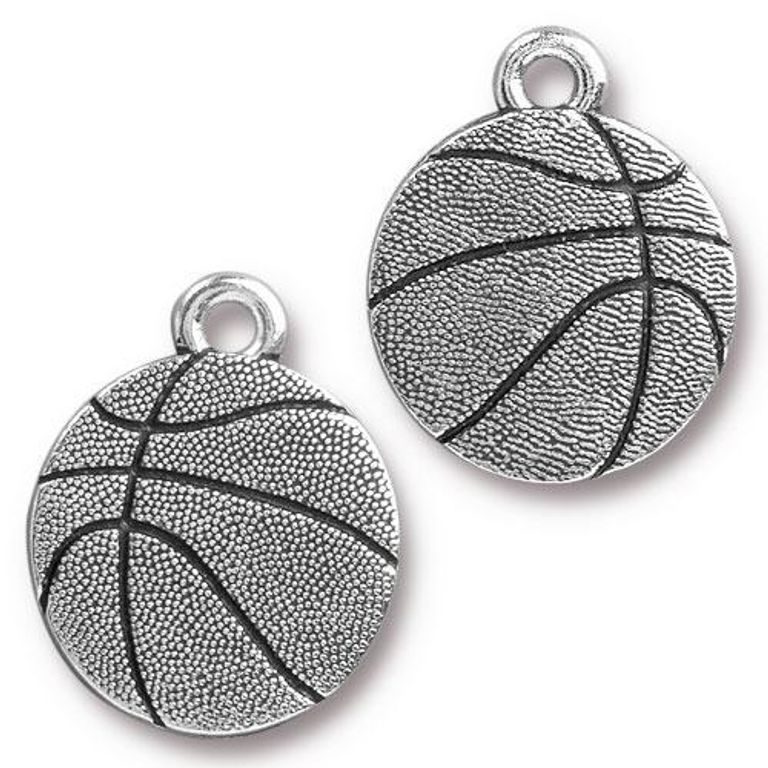 TierraCast pendant Basketball antique silver