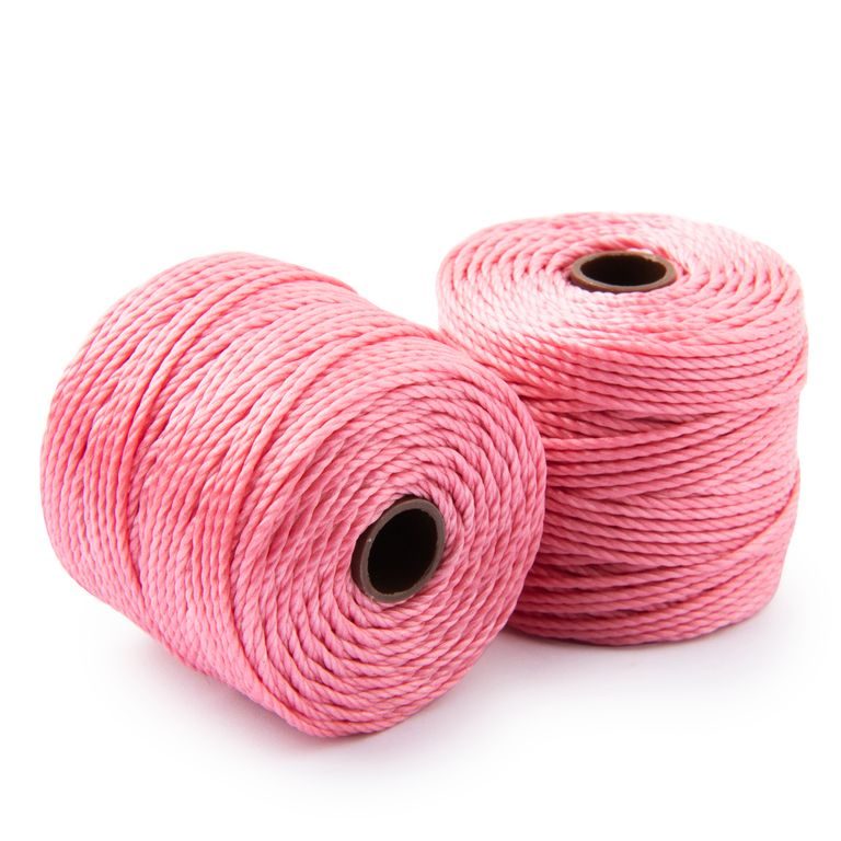 Nylon bead cord 0.9mm pink