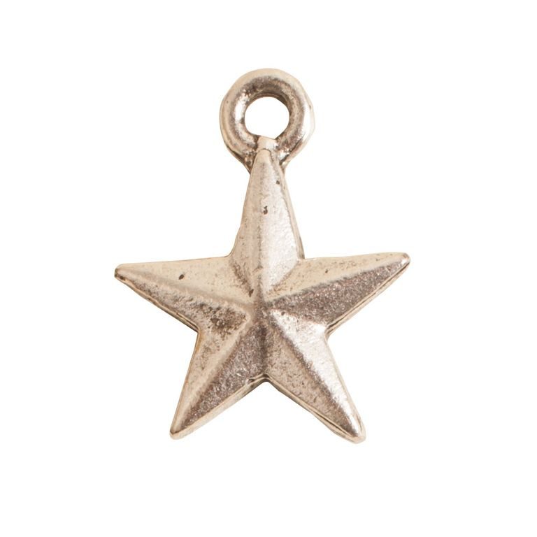 Nunn Design pendant five-pointed star 14,5x11mm silver-plated