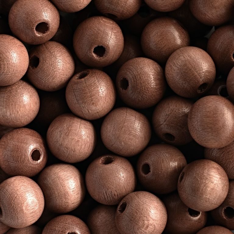 Manumi české dřevěné korálky 10 mm béžové