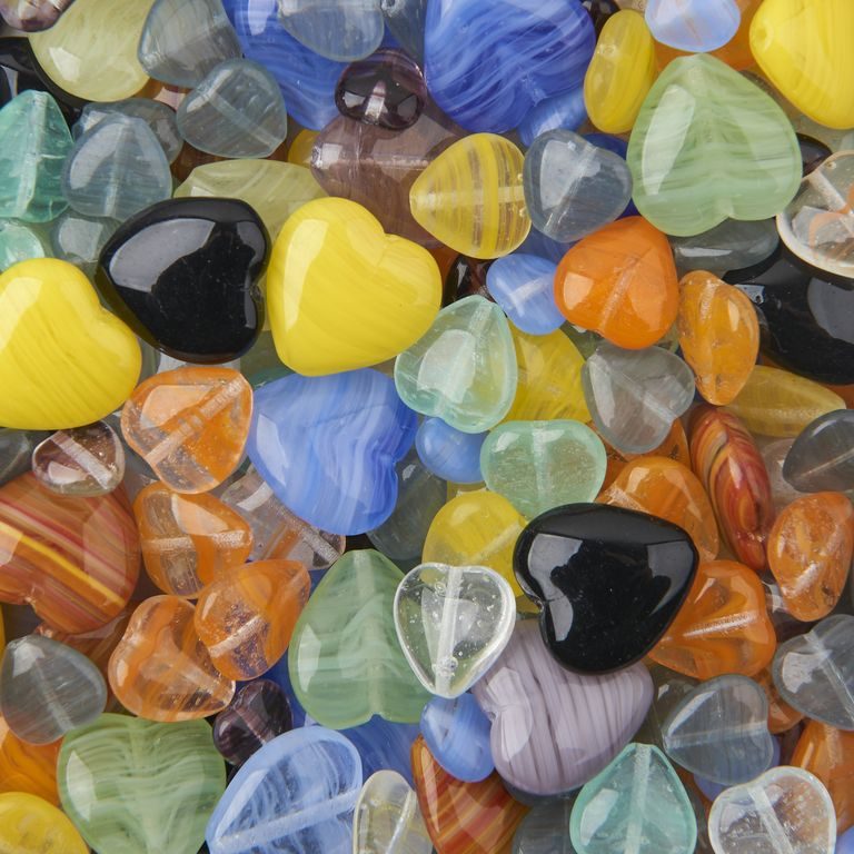 PRECIOSA glass beads mixes Hearts