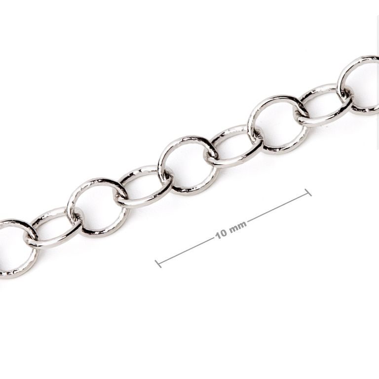 Rhodium-plated unfinished chain No.100