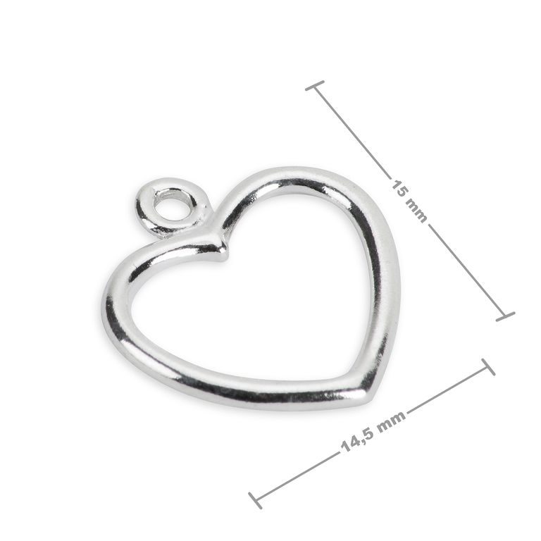 Sterling silver 925 pendant heart No.495