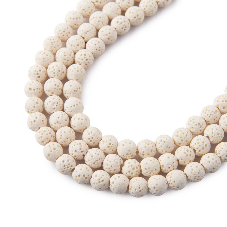 High Quality White Lava beads 4mm