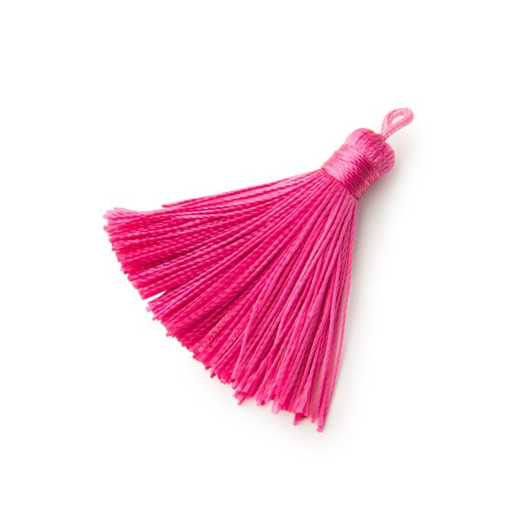 Jewellery tassel 3.5cm dark pink