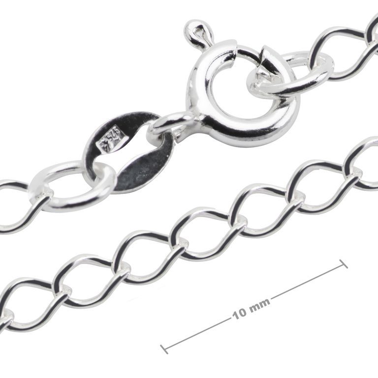 Sterling silver 925 chain with clasp 45cm No.578