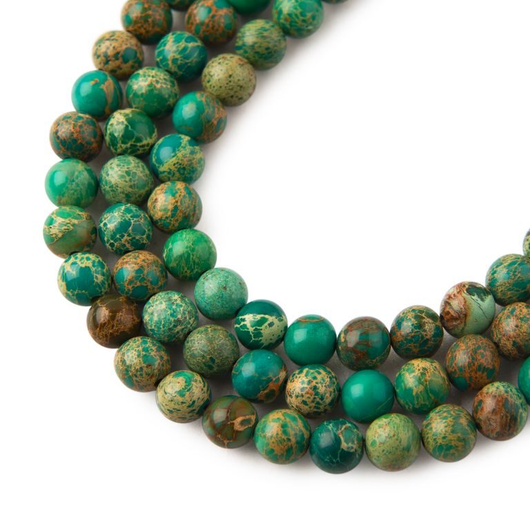 Amazonite Imperial Jasper beads 6mm