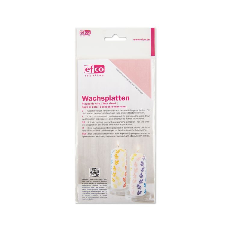 Dekorační voskový plát perleťová růžová