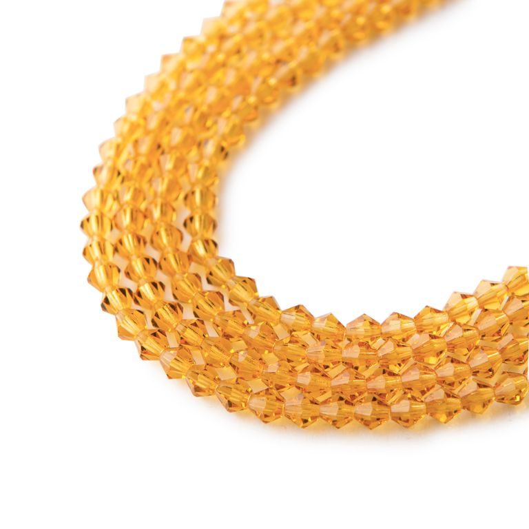 Manumi czech crystal bicone beads 4 mm Topaz
