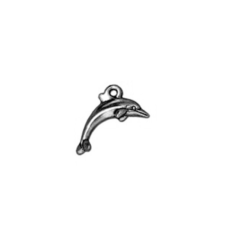 TierraCast pendant Dolphin antique silver